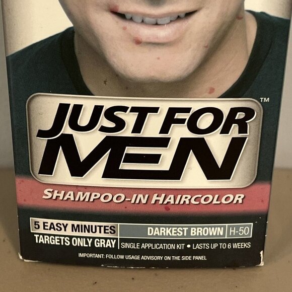 Just for Men Original Formula #H-50 Darkest Brown Shampoo-In Hair Color - Picture 3 of 15